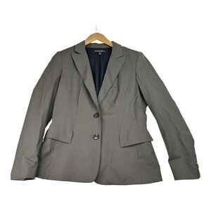 Lafayette 148 Wool Blend‎ 2 Button Blazer sz 6 Brown
